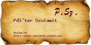 Péter Szulamit névjegykártya