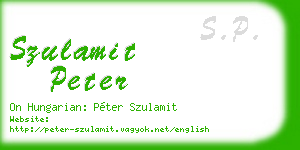 szulamit peter business card