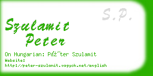 szulamit peter business card
